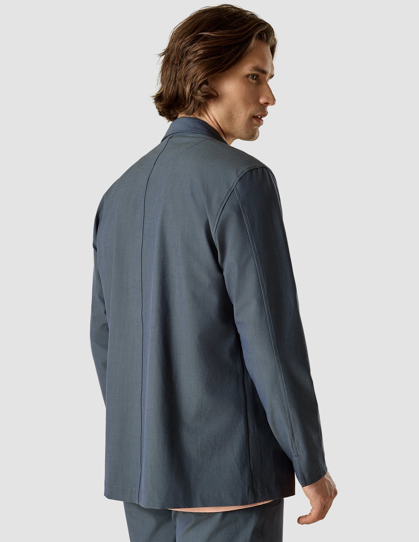 Tech Linen Overshirt Navy